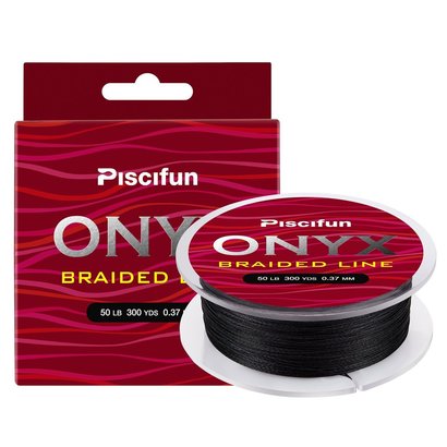piscifun braided fishing line with teflon-coating for high abrasion resistance