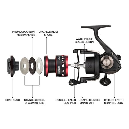 piscifun honor spinning reel waterproof design exceptional smooth powerful 10+1bb fishing reels