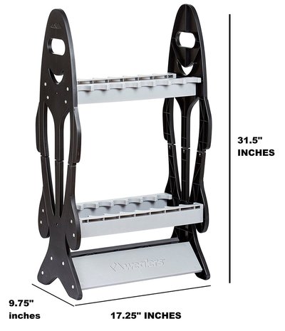 wealers fishing rod storage organizer rack with 16 rod slots and weatherproof frame