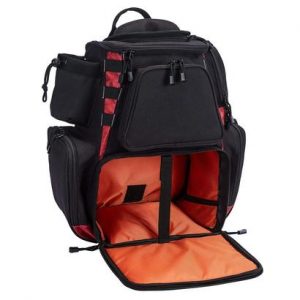 piscifun large capacity tackle backpack with movable clapboard in main compartment, protective rain cover and rubber feet