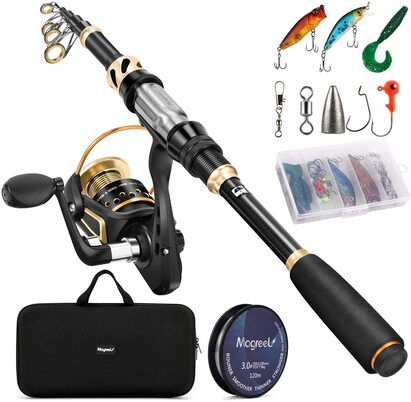 Magreel Fishing Rod and Reel Combo with EVA Carried Bag