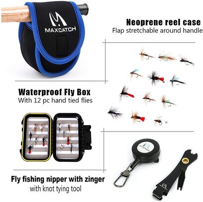 Maxcatch Extreme Fly Fishing Rod and Reel include Cordura Rod Case with Reel Pouch