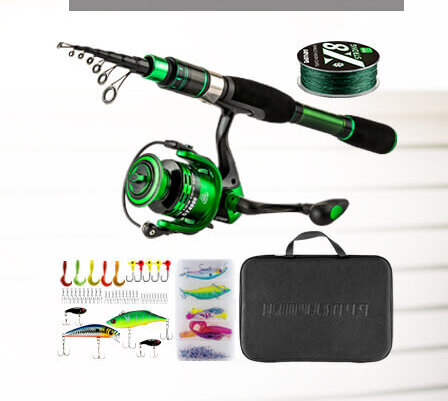 ‎Stainless Steel, Carbon Fiber ‎Spinning Fishing Combo