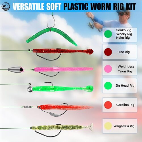 Soft Plastic Fishing Lures with Accessories